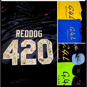 All colors T-Shirts and Hats with Logo on it